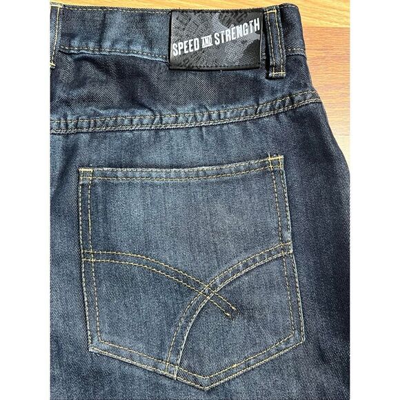 Speed & Strength Dupont Run With Bulls Motorcycle Boot Cut Jeans - Picture 4 of 8